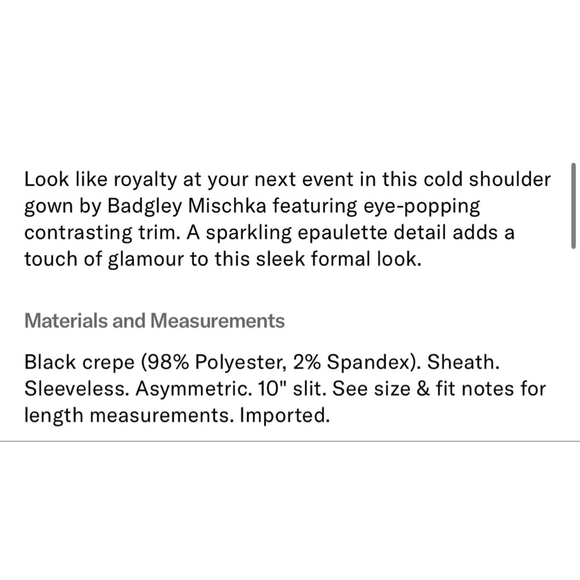 Badgley Mischka Size 6 One Shoulder Black & White Gown - Picture 12 of 13